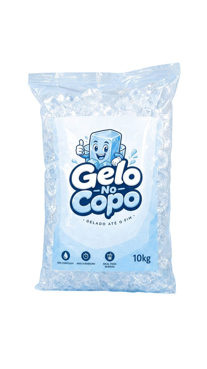 Saco de gelo 10kg Gelo No Copo